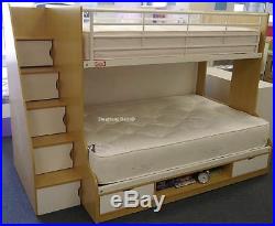double single bunk bed with storage