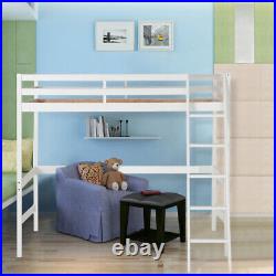 190CM Single Solid Pine Wood Loft Bed Frame High Sleeper Bunk Bed Cabin Bedstead