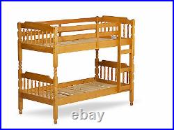 2FT6 Small Single Colonial Spindle Bunk Bed In Honey Pine