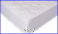 2ft6 Shorty Classic White Bunk Bed Plus 2 X Memory Foam Sprung Mattresses