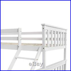 3FT & 4FT6 Solid Wood Pine Bunk Bed 3 Sleeper Bedframe for Kid Child Adult Guest