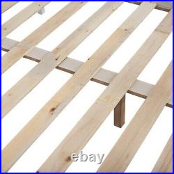 3FT & 4FT6 Solid Wood Pine Bunk Bed Frame Triple Sleeper Bedstead for Kid Adult
