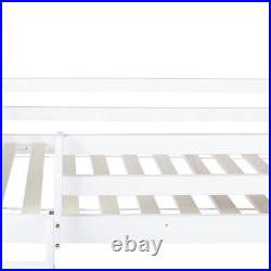 3FT Bunk Bed High Sleeper Solid Wood Bed Frame Slats Ladder Children Kids Single