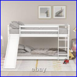 3FT Heavy Duty Kids Bunk Bed with Slide and Ladder Childrens Beds Frame Sleeper