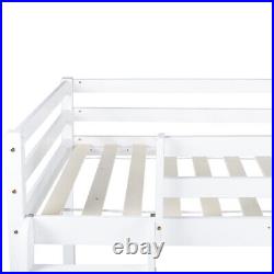 3FT Kids Loft Bed High Sleeper Cabin Bed Wooden White Bunk Bed Frame with Ladder