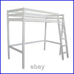3FT Loft Cabin Bunk Bed Mid Wooden Adults Kids Single Sleeper Ladder Dormitory