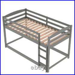 3FT Single Bunk Bed Solid Wood Cabin Bed Frame Mid Sleeper For Kids Teens Adults