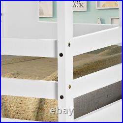 3FT Treehouse Bunk Bed Cabin Double Wooden Bed Frame Kids Sleeper Grey/White