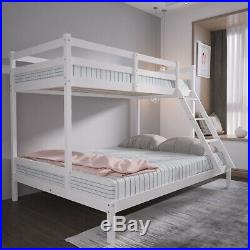 3ft+4.6ft Triple Bunk Bed/ Guest Dad Bed /Double Single Bed Frame Bedroom Wooden