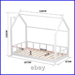 3ft High Sleeper Pine Wood Bed Frame Single Bunk Kids Bed Loft Bed with Stairs UK