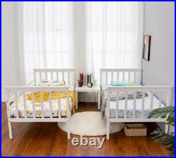 3ft Single Bunk Bed Wooden Frame with Stair / Slats Split Into 2 Beds Frame NEW
