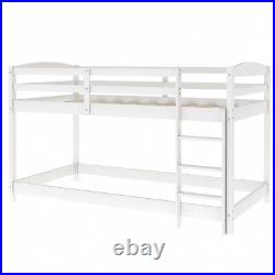 3ft Single Bunk Beds Kids Bed Pine Wood Bed Frame Childrens High Sleeper White