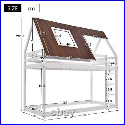 3ft Single Wooden Bunk Bed Treehouse Bed Cabin Loft Bed Frame Kids High Sleeper