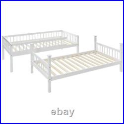 3ft Single Wooden Bunk Beds With Storage Drawers Kids Sleeper Bed