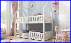 3ft Wooden Bunk Bed Single Bed Twin Sleeper Bed Frame for Kid Children with Ladder