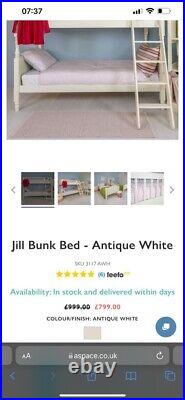 ASPACE'Jill' children's Bunk Bed -converts to twin single beds in antique white