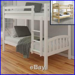 American Traditional Wood Bunk Bed 3ft Single with Colour and Mattress Options