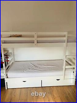 Argos Home Bunk Bed Frame with Drawers White (optional extra mattresses FREE)