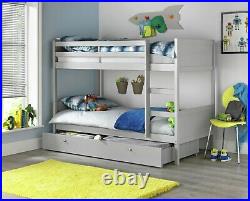 Argos Home Detachable Bunk Bed Frame with Drawer Grey