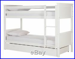 Argos Home Kingston White Bunk Bed with Drawer White