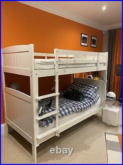 Aspace white bunk beds excellent condition, two mattresses, bunks or singles