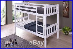 Bedalicious Sofia Bunk Bed In White Twin Bed 2 Single Beds Wood Children