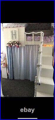 Bespoke Princess Girls High Sleeper Bunk Bed Desk Drawers Storage Rosali Kidston