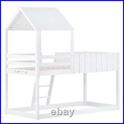 Boys Girls Wooden No Box Spring Needed Treehouse Home Heavy Duty Twin Size