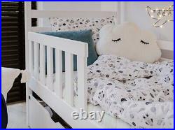 Brand New Modern Wooden Bunk Bed Monika with Storage in White Matt