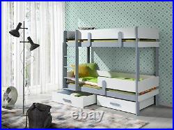 Bunk Bed ELLA 2 with Mattresses KIDS BEDROOM FURNITURE Solid Wood Many Colours