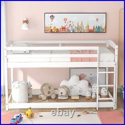 Bunk Bed High Sleeper Solid Wood Frame Slats Childrens Kids Single 3FT White