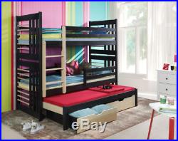 Bunk Bed RONALDO 3 with Mattresses Custom Triple bed for Kid's Children Bedroom