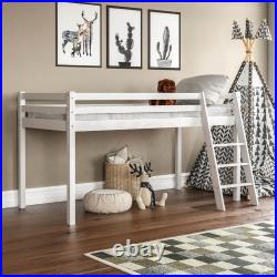 Bunk Bed Triple Sleeper Cabin Loft Bed Solid Pine Wood Kids Frame Ladder Desk