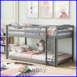 Bunk Bed With Ladder Single 3ft Solid Wooden Kids Bed Frame High Sleeper White