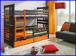 Bunk Bed With Mattress Js25 Children Furniture Storage Drawers Choice Of Colours