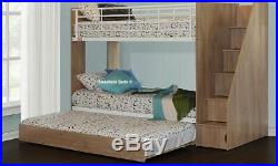 Bunk Bed With Pullout Trundle And Stairs With Storage Cupboards New Kids Bunks