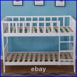 Bunk Bed Wooden Bed Frame White Pine Sleeper with Ladder Kids Single 3FT