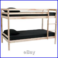 Bunk Bed Wooden Frame Natural Pine Single Beds Children Kids Bedroom Ladder Sofa