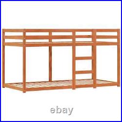 Bunk Bed with Curtains Frame White&Black 90x190 cm Solid Wood Pine vidaXL