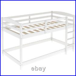 Bunk Beds Kids Bed 3ft Single Pine Wood Bed Frame Childrens High Sleeper White