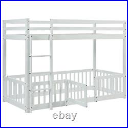 Bunk Beds Kids Children High Sleeper Single 3ft Bed Frame Solid Pine Wood White