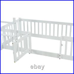 Bunk Beds Kids Children High Sleeper Single 3ft Bed Frame Solid Pine Wood White