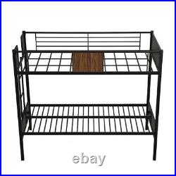 Bunk Beds with Ladder Single 3ft Metal Frame & Wood Bed Frame Kids High Sleeper