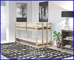 Bunk bed, Heavy Duty Pine bunkbed 2ft 6 Small Single, Made in UK (EB139)