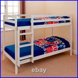 Bunk bed, kids bunk bed, safety rail, wooden bunk bed, natural pine, white bunk