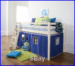 Cabin Bed Mid Sleeper Wooden Pine Bunk Bed, 57WW