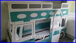 Campervan Bed Surfer Style Green & White Bunk Bed by Julian Bowen Rrp £700. Used