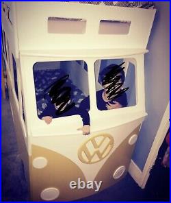 Campervan Bunk Beds With Matching Toy Box Yellow And White