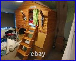 Can Deliver Minecraft Wooden Treehouse Cabin Bunk Bed Single Double Mattress Tv