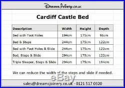 Cardiff Castle, Prince or Princess Bunk, Cabin or Triple Sleeper Bed